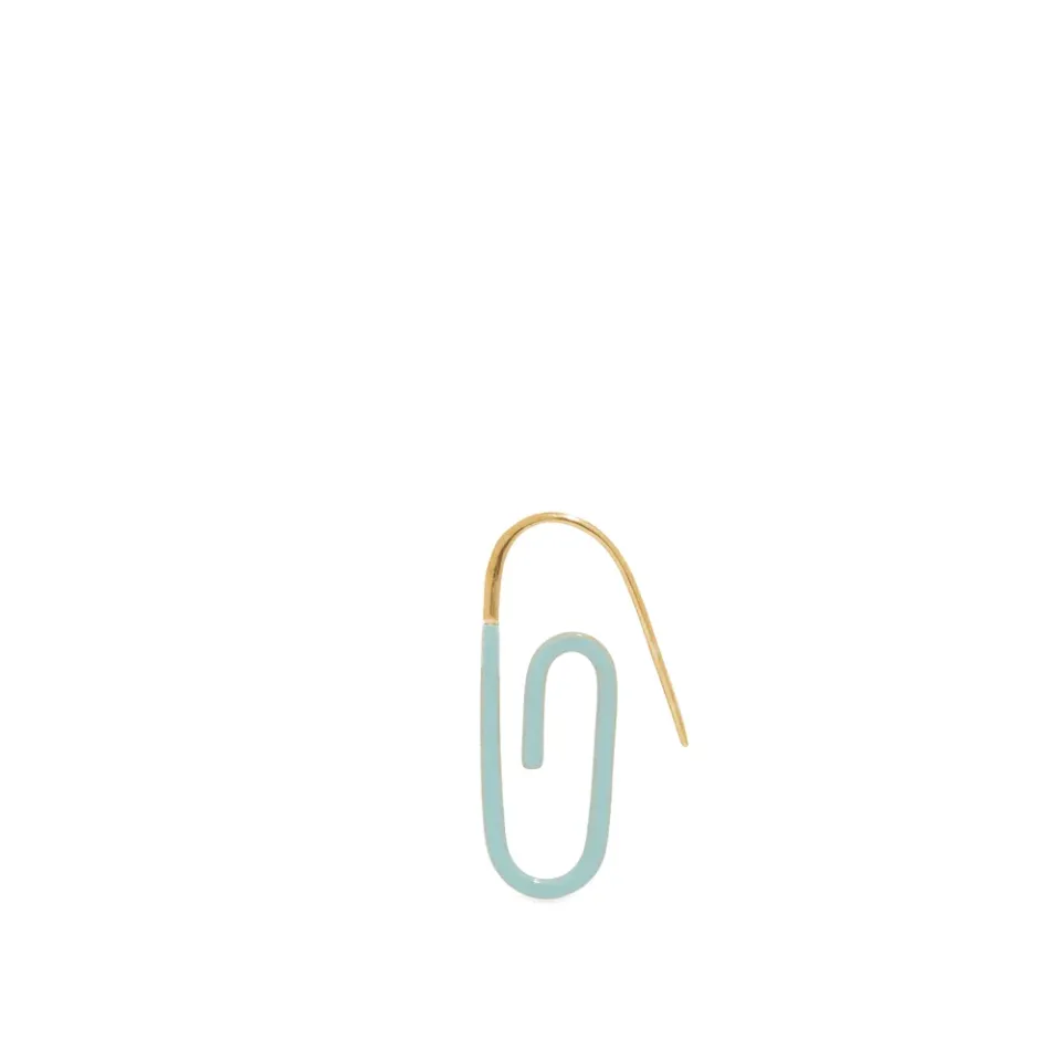 Enamel Paperclip Earring