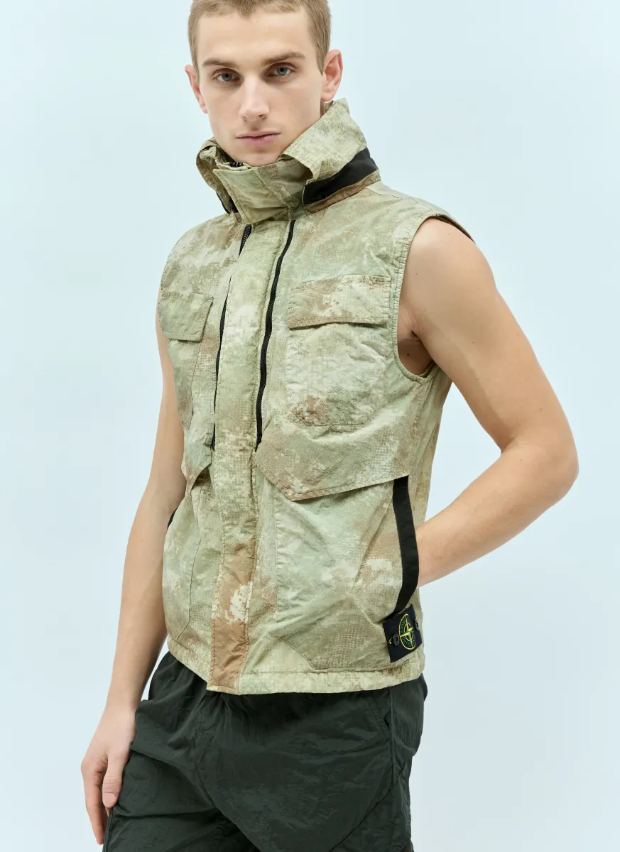 Dissolving Grid Camo Vest