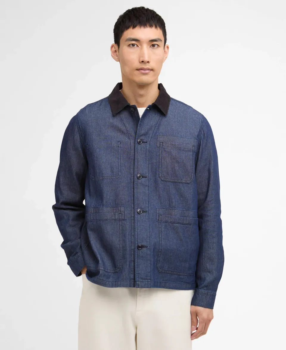 Piligan Herringbone Denim Overshirt