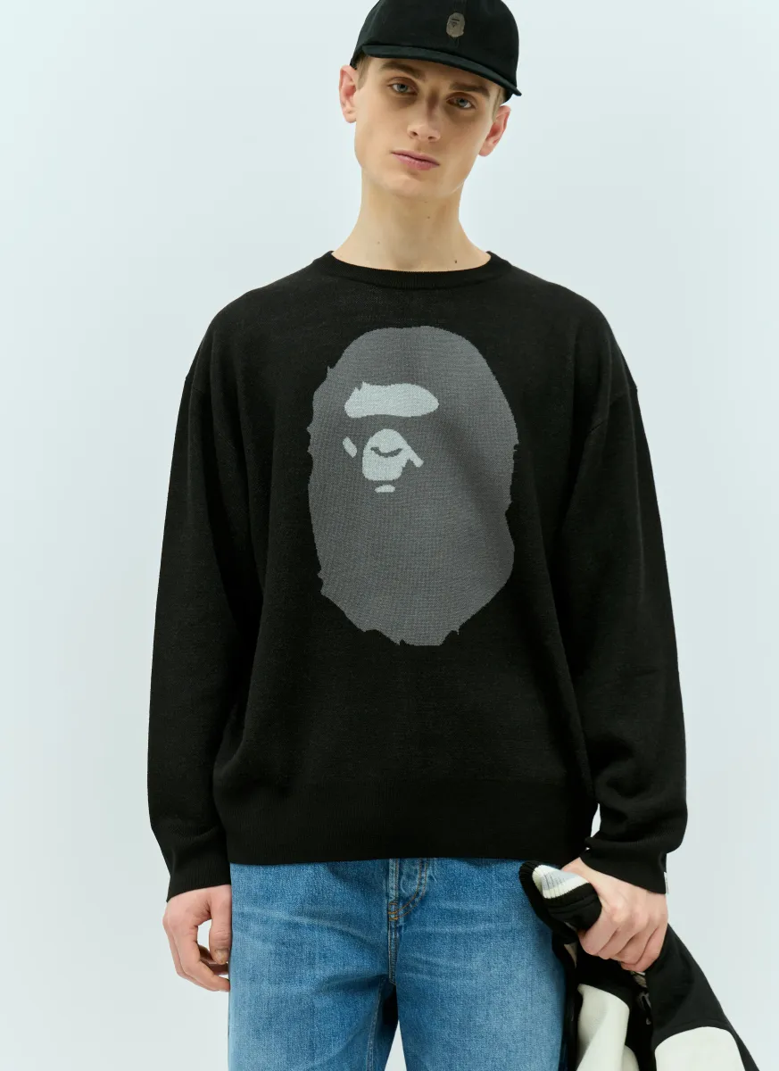 Ape Jacquard Knit Sweater