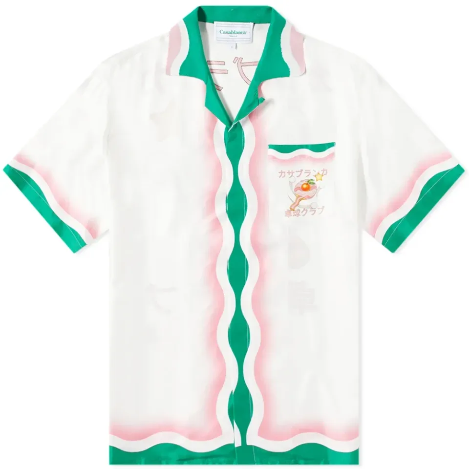 Knit Collar Silk Shirt