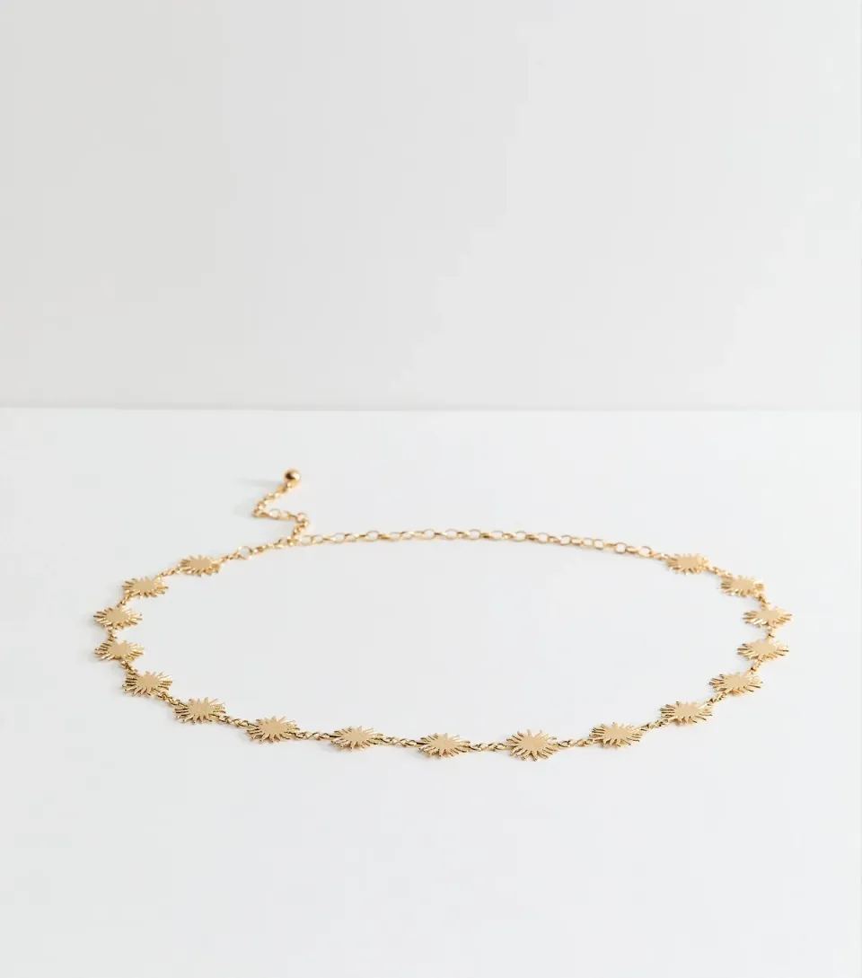 Gold Sunshine Charm Chain Belt