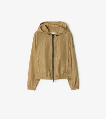 Knight Stamp Nylon Jacket in Flax beige
