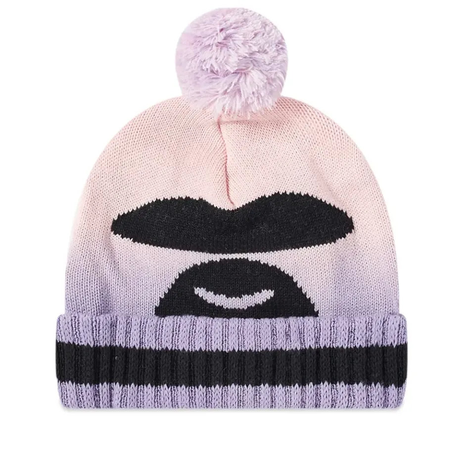AAPE Moon Face Bobble Beanie