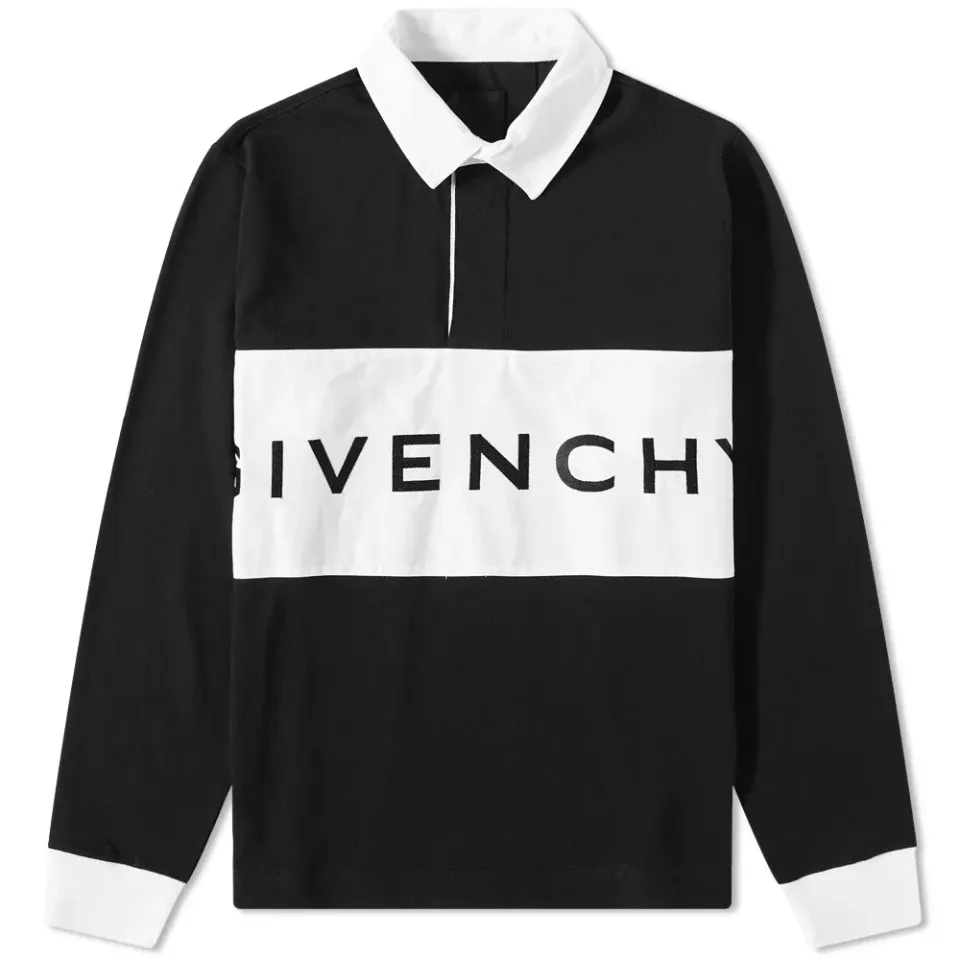 Embroidered Logo Rugby T-Shirt