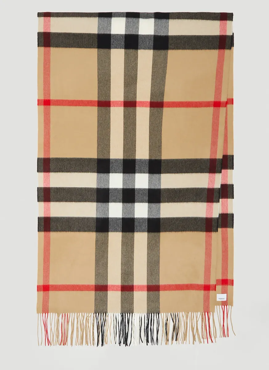 Half Mega Check Scarf