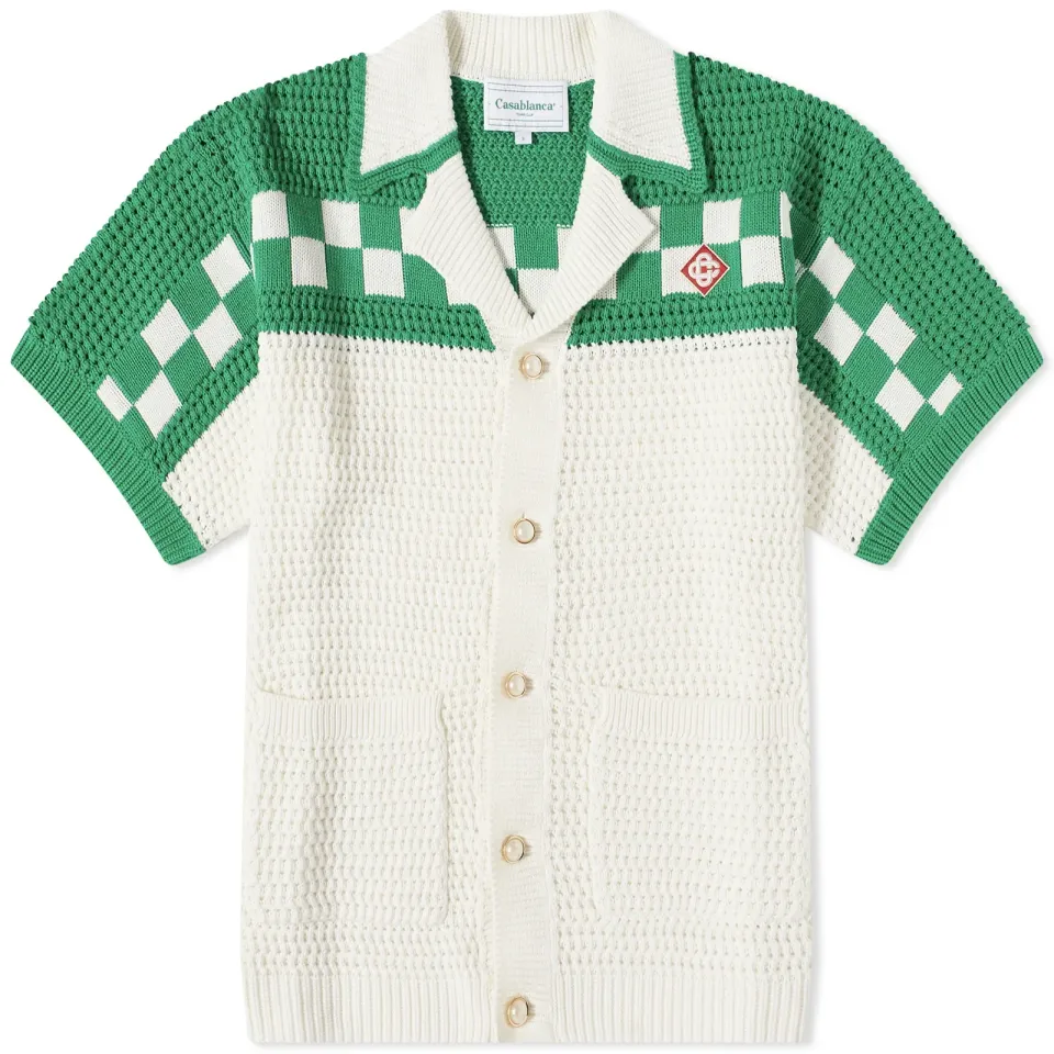 Faux Crochet Short Sleeve Shirt