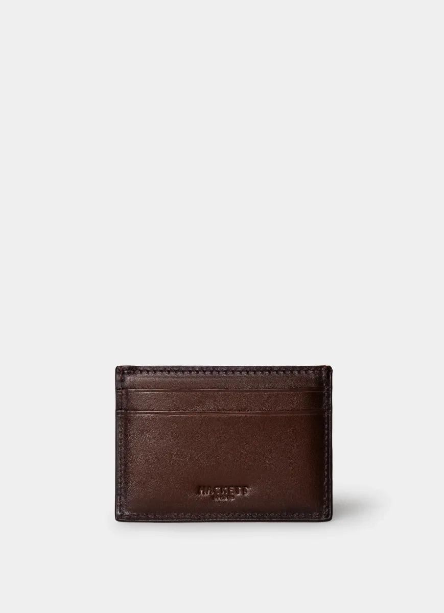 Embossed Branding Leather Cardholder