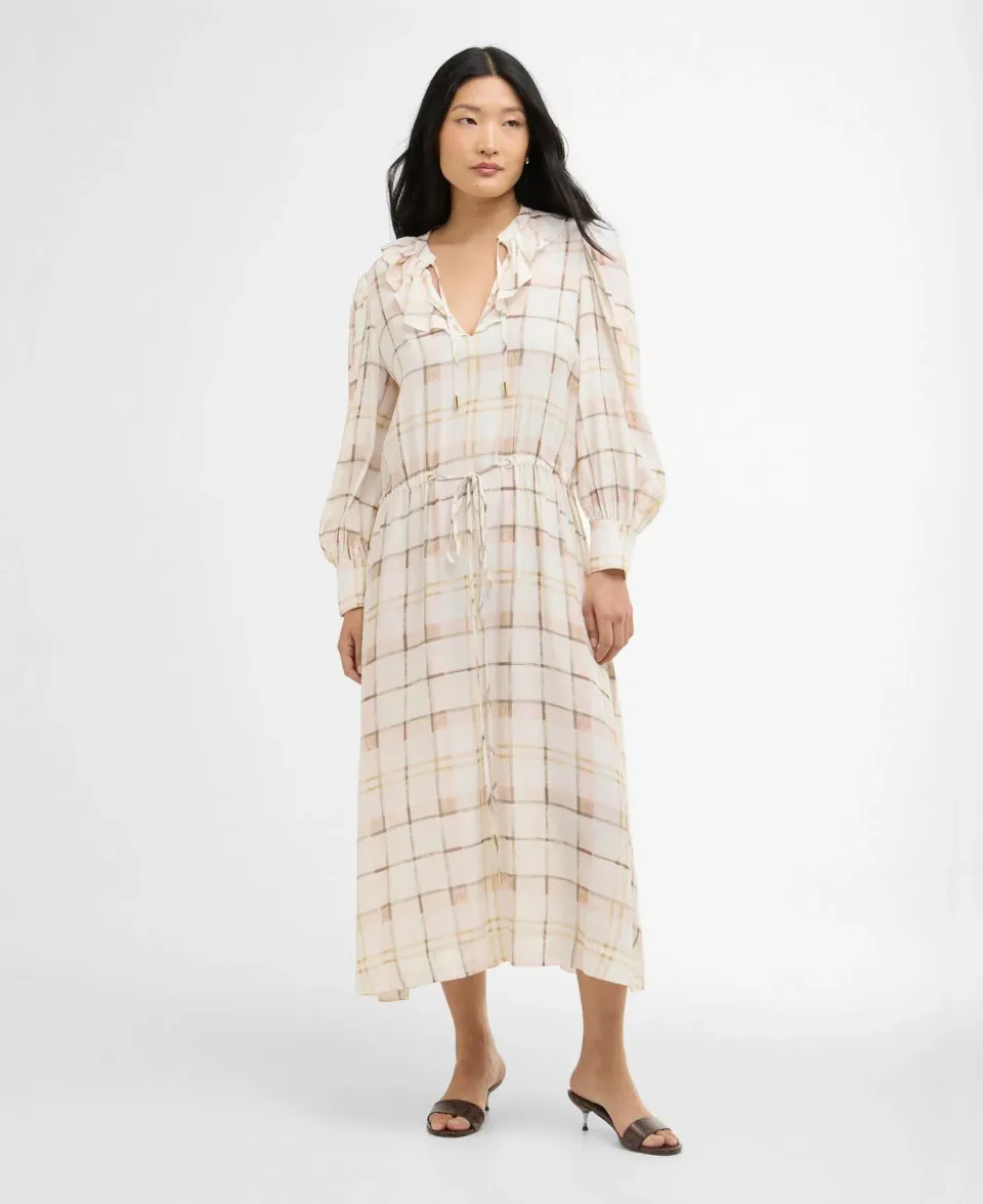 Asker Check Midi Dress