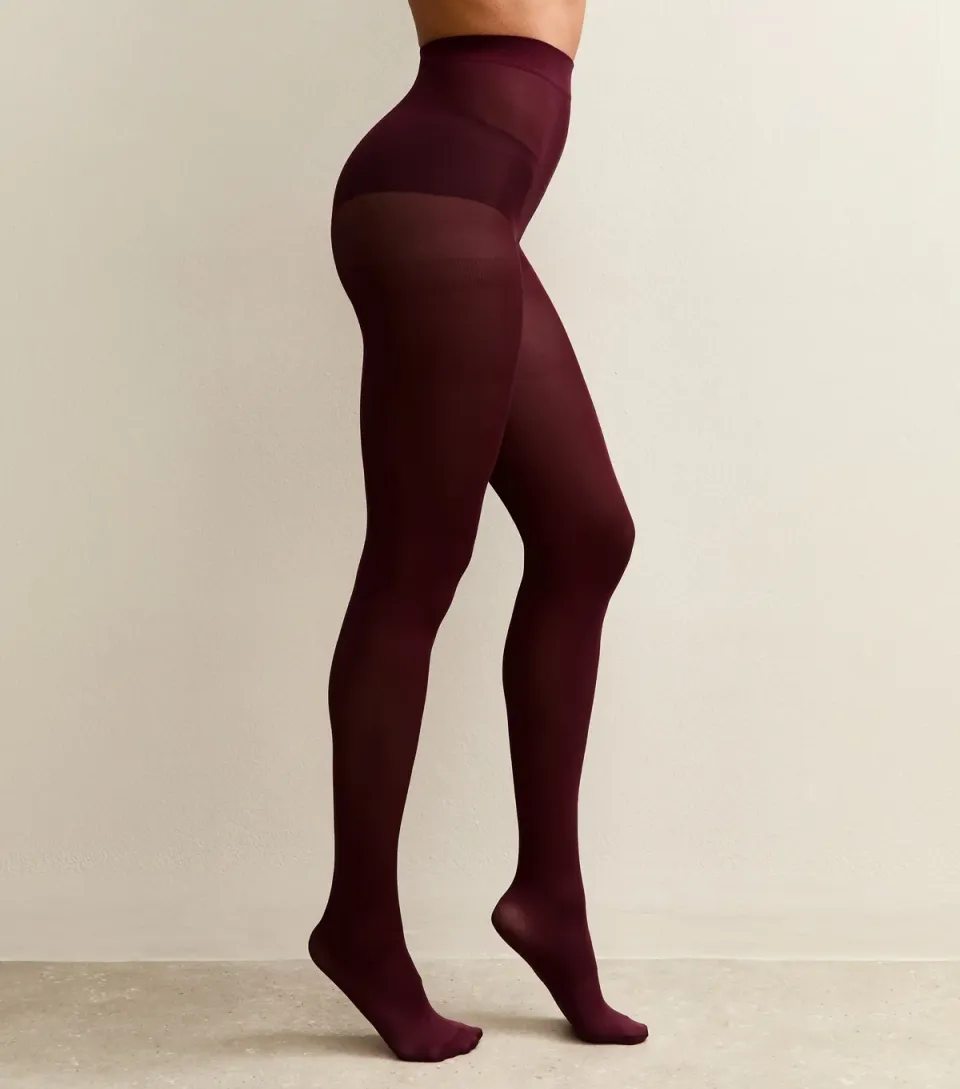 Dark Burgundy Opaque 70 Denier Tights