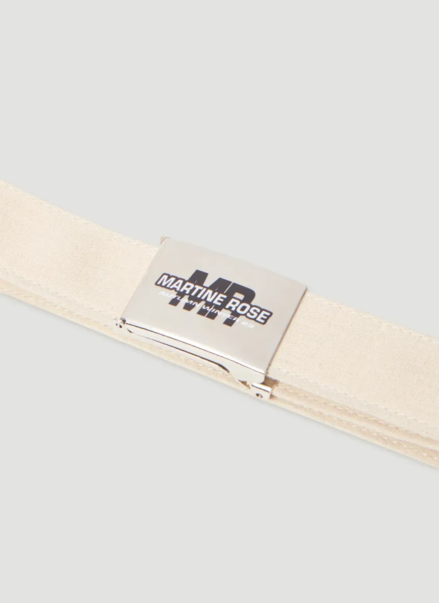 Logo Motif Canvas Belt