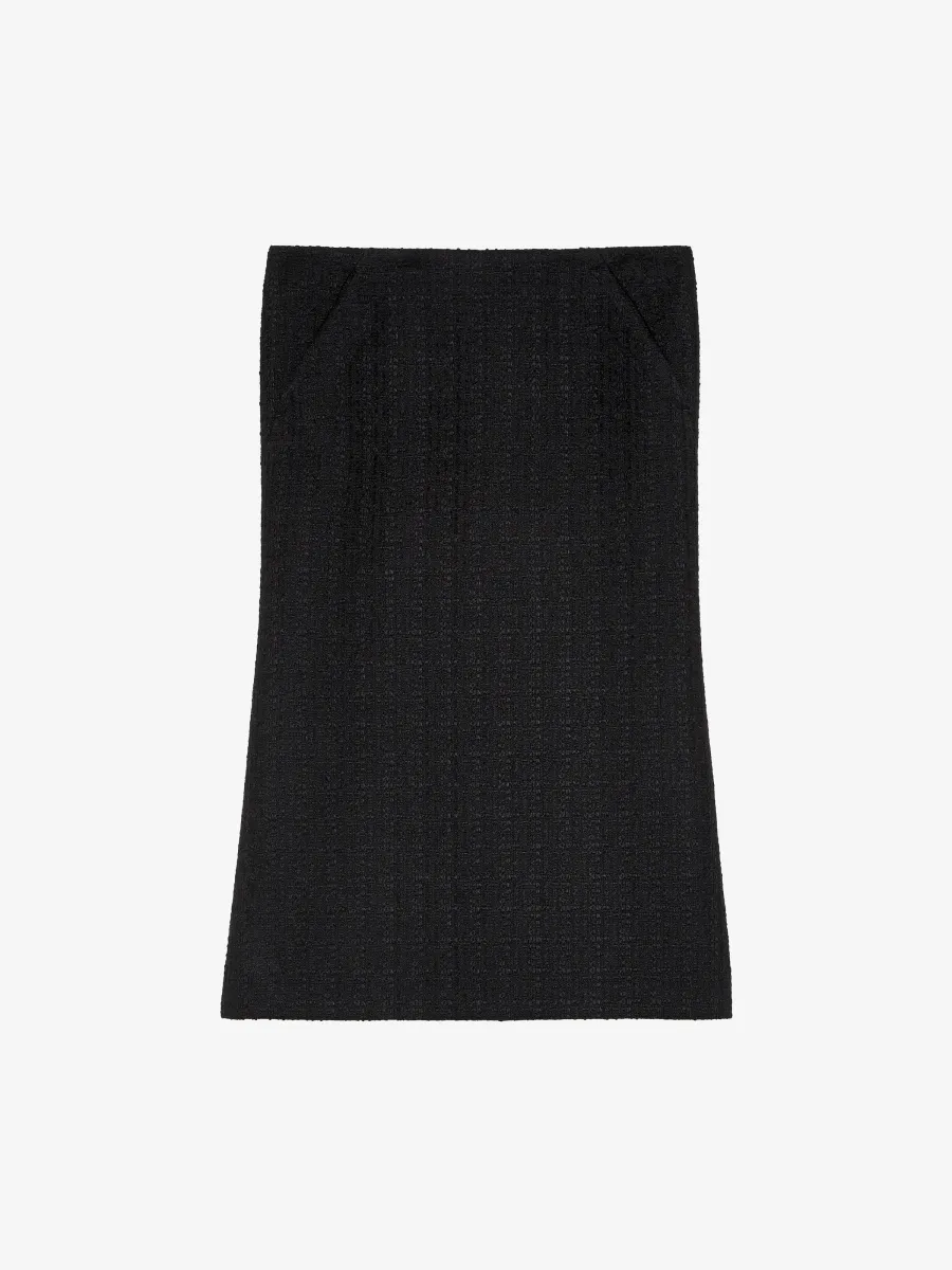 Light Tweed Bumster Skirt