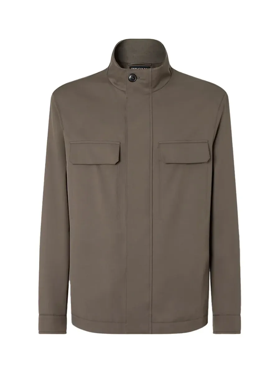Microfiber Jacket Dark Taupe