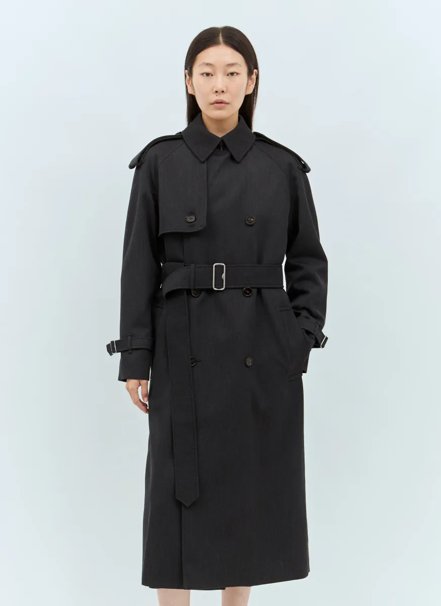 Long Wool Trench Coat
