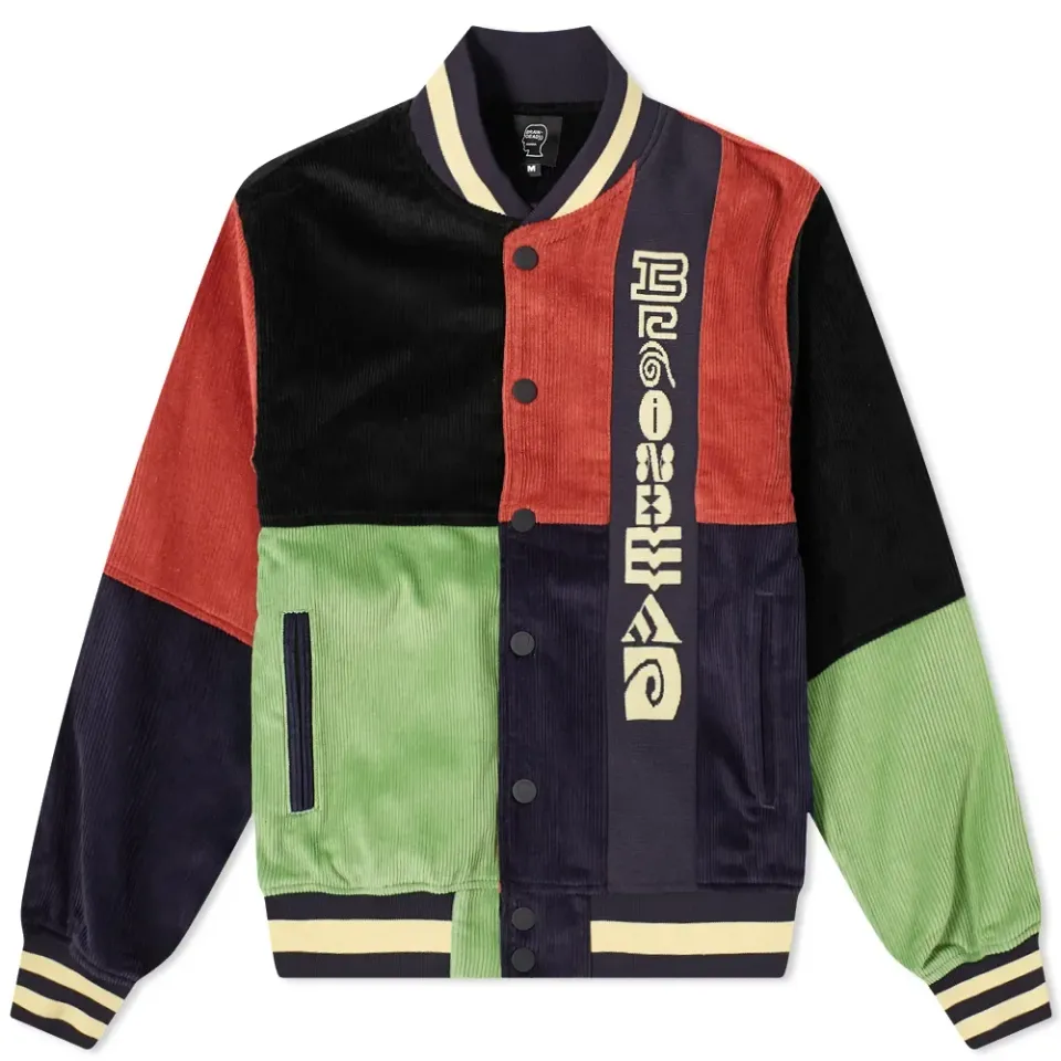 Jacquard Patchwork Letterman Jacket