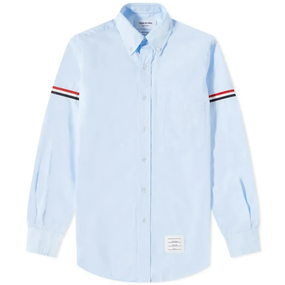 Grosgrain Arm Band Solid Poplin Shirt