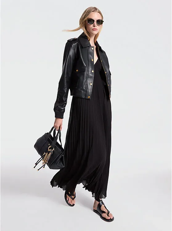 Leather Blouson Jacket