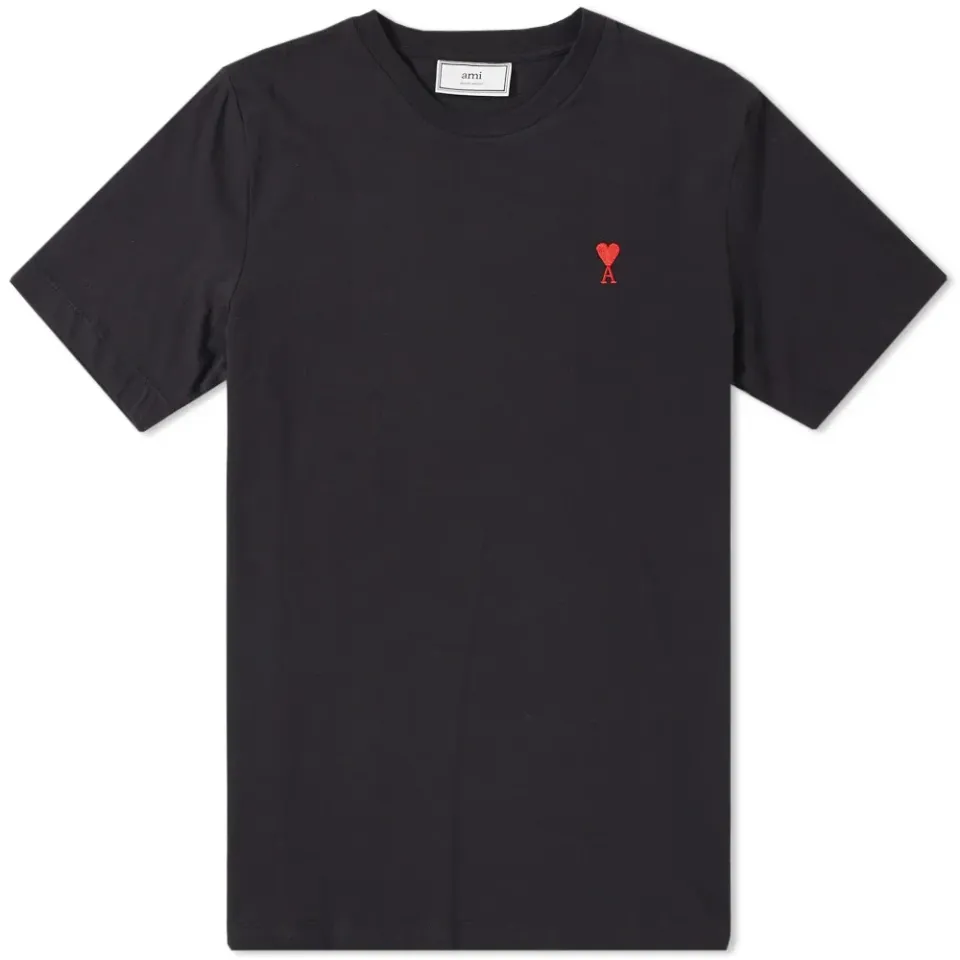 AMI Embroidered Heart Logo Tee