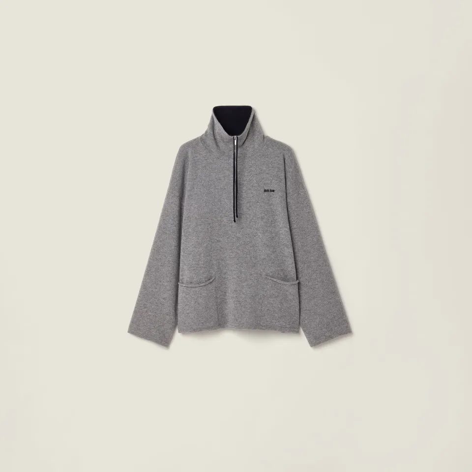Cashmere half-zipper sweater