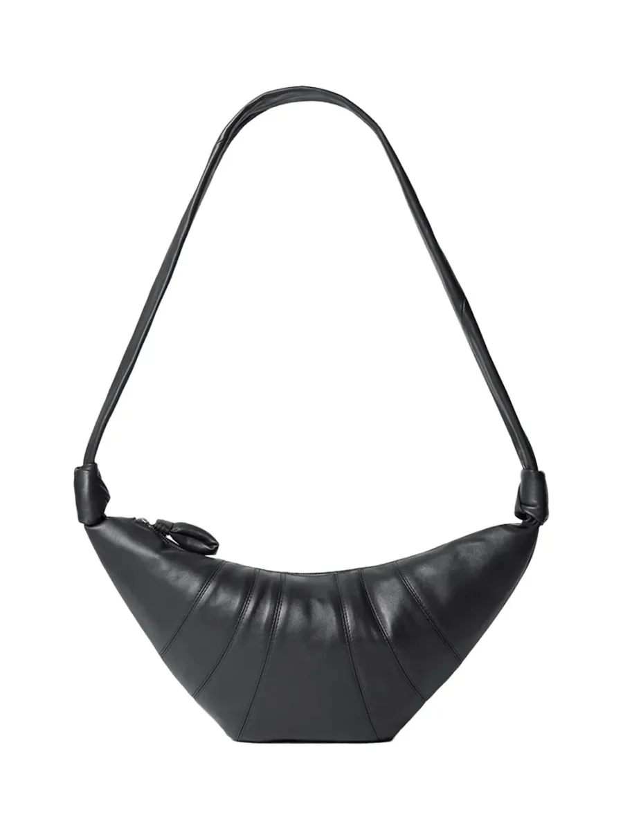 medium croissant bag Black
