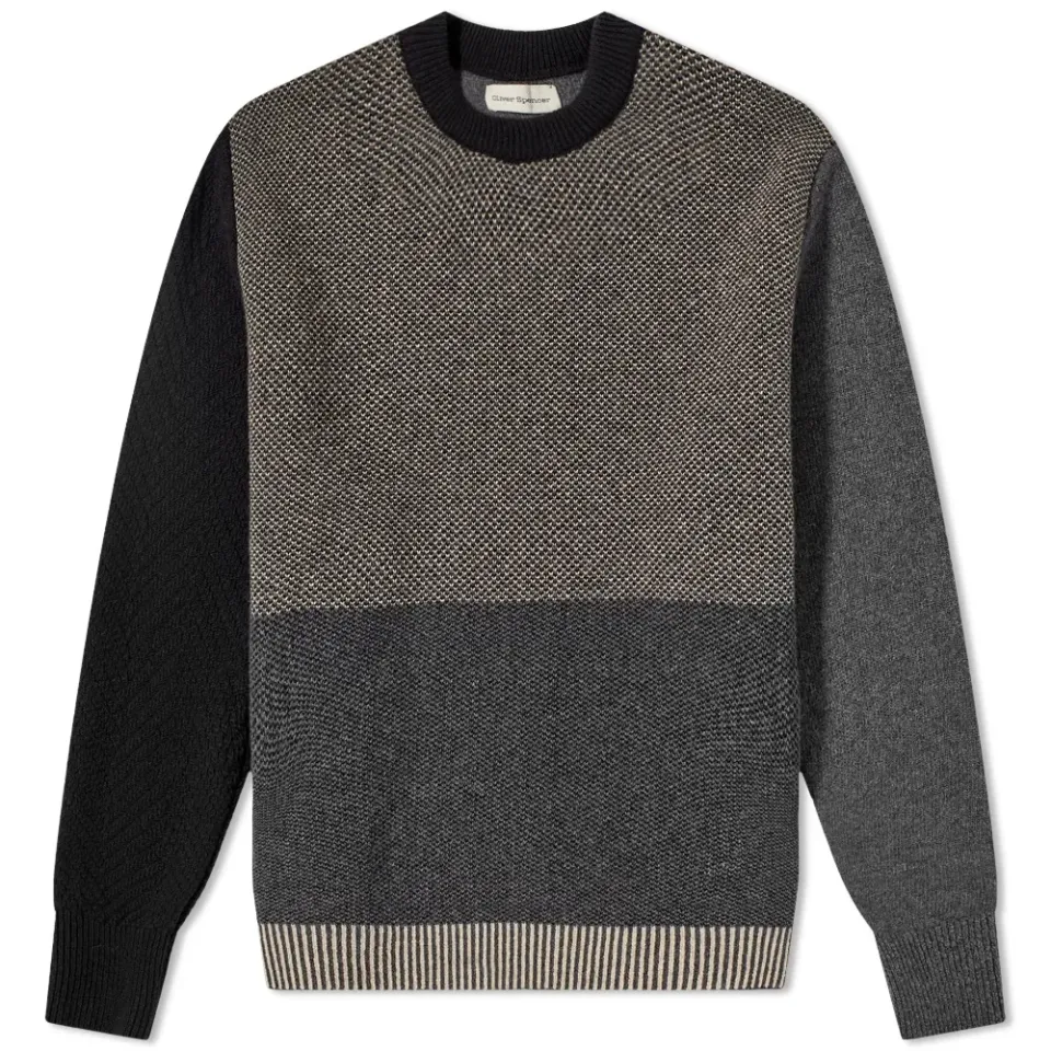 Blenheim Panelled Stripe Crew Knit