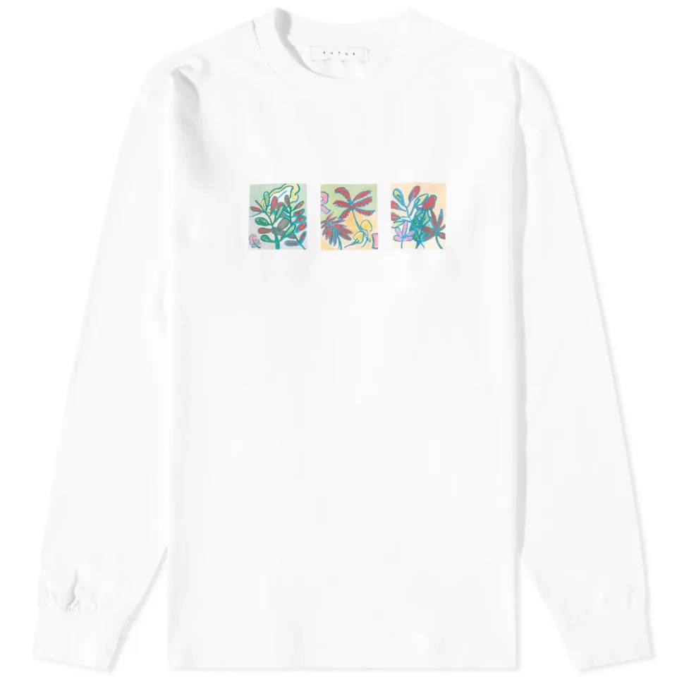 Long Sleeve Mario Flowers Heavyweight T-Shirt