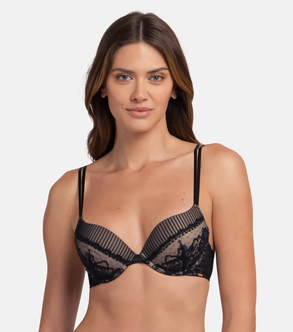 Women's Lace Panelled Wired Bra