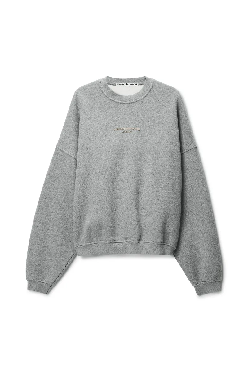 LOGO PRINT OVERSIZED CREWNECK