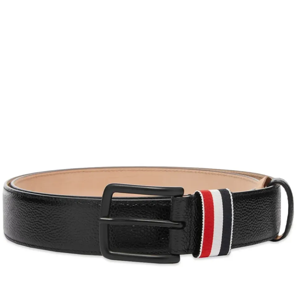 Grosgrain Loop Leather Belt