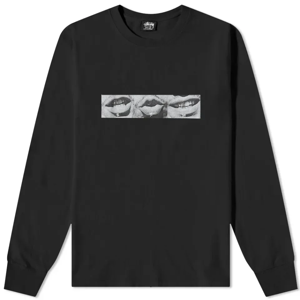 Long Sleeve Outlined Pigment Dyed T-Shirt