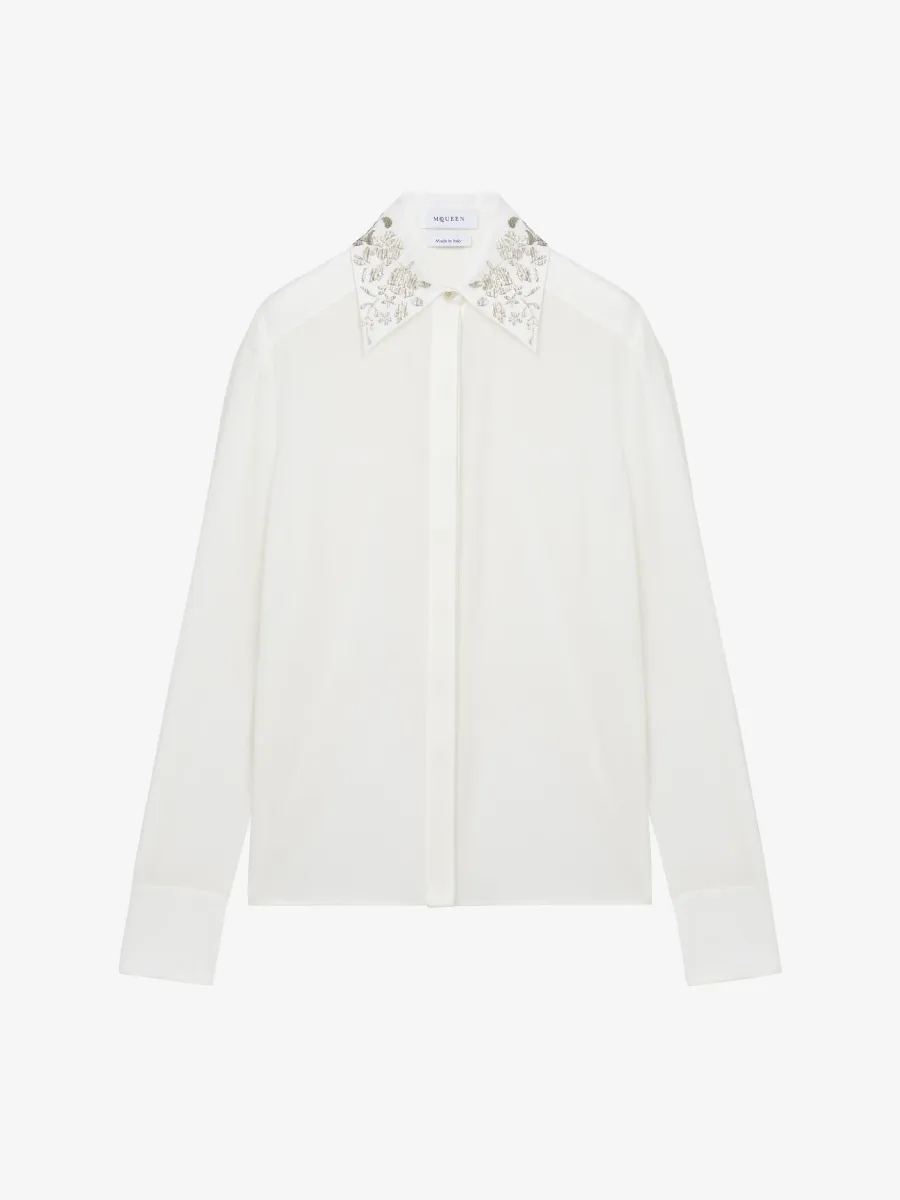 Floral Embroidery Shirt
