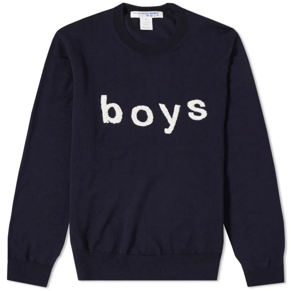 Comme des Garcons SHIRT BOYS Embroidered Crew Knit