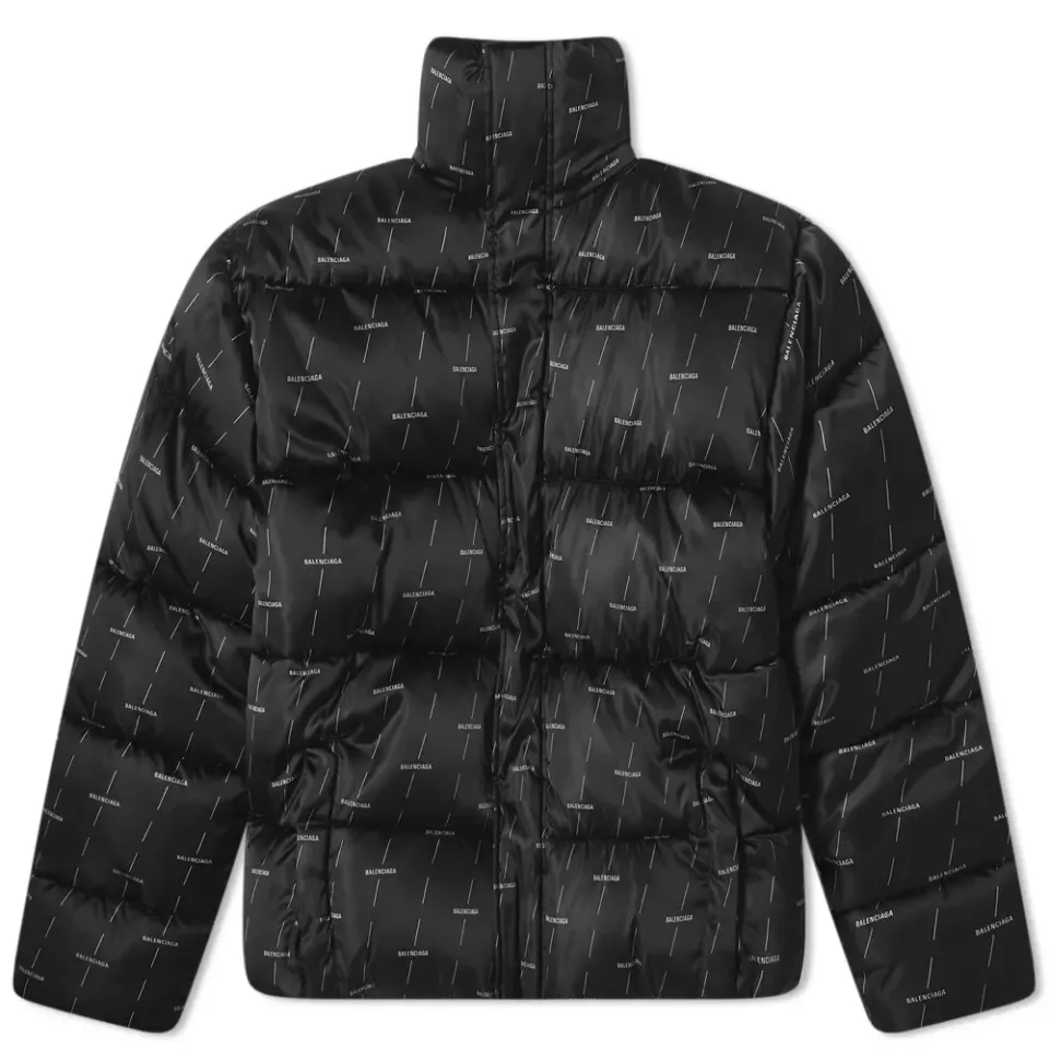 Diagonal Logo Puffer Jacket