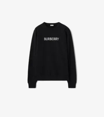 Logo Cotton Sweatshirt in Black