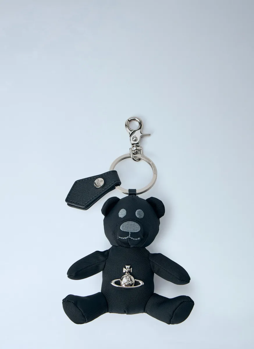 Bear Keychain with Logo Plaque