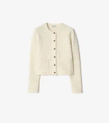 Wool Blend Jacket in Ecru white