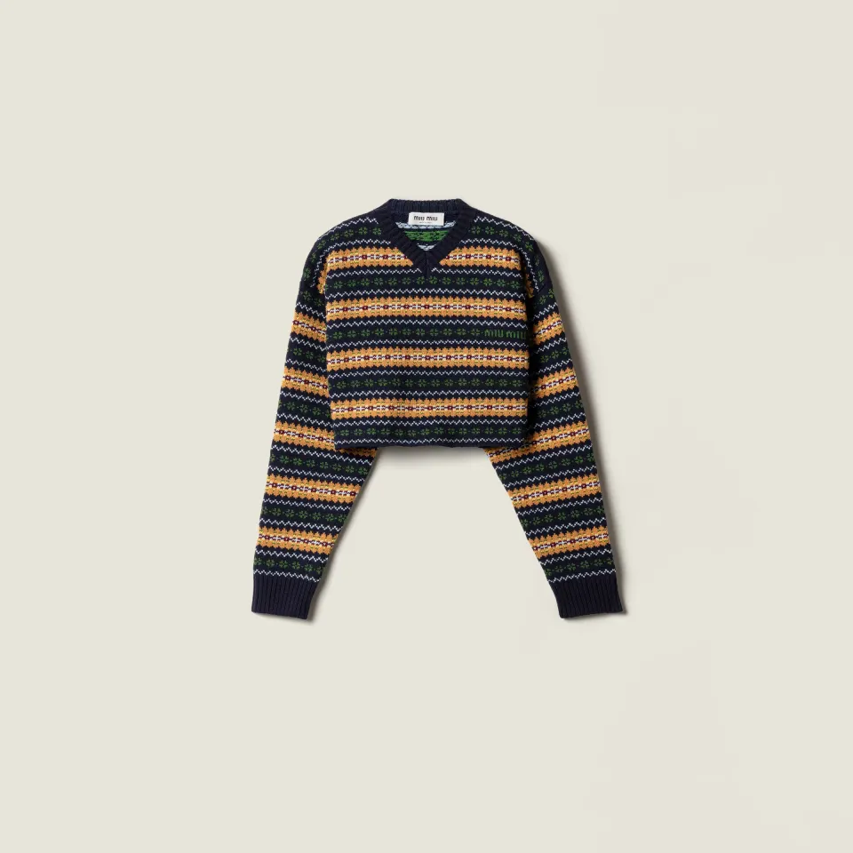 Wool V-neck sweater