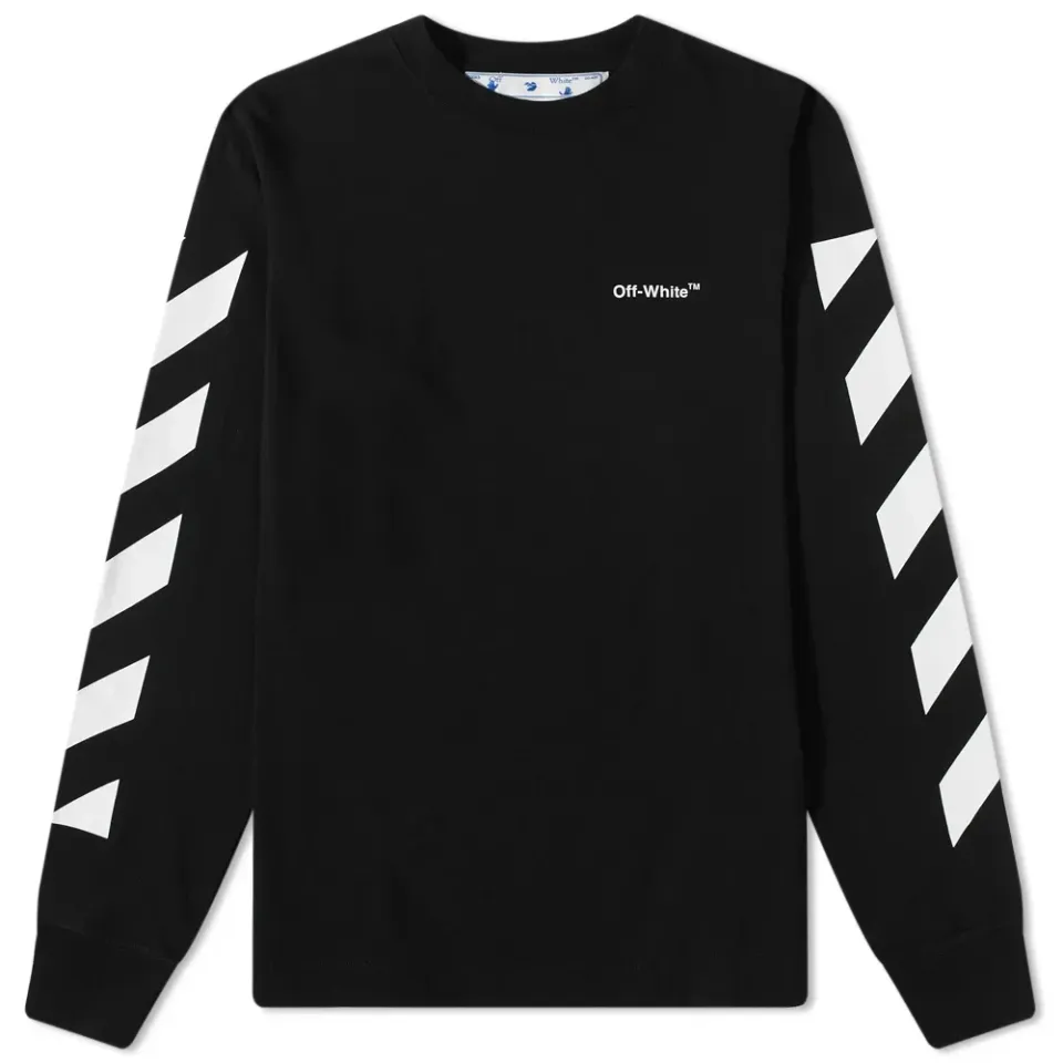 Diagonal Helvetica Long Sleeve Tee