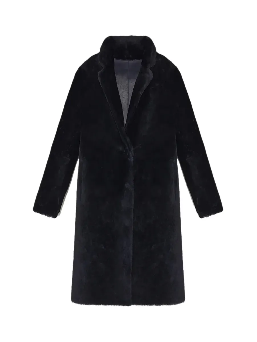 Reversible Merino Shearling Coat Black