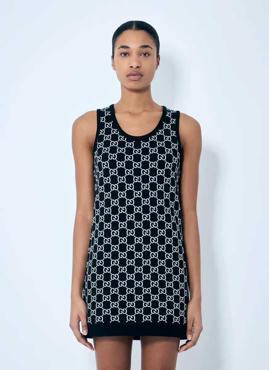 GG Wool-Blend Jacquard Dress