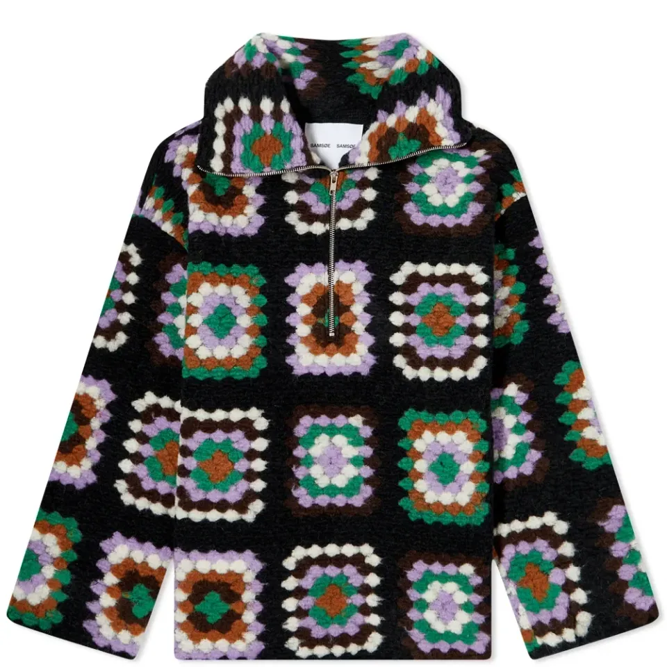 Tess Crochet Knit Overshirt Pull Over