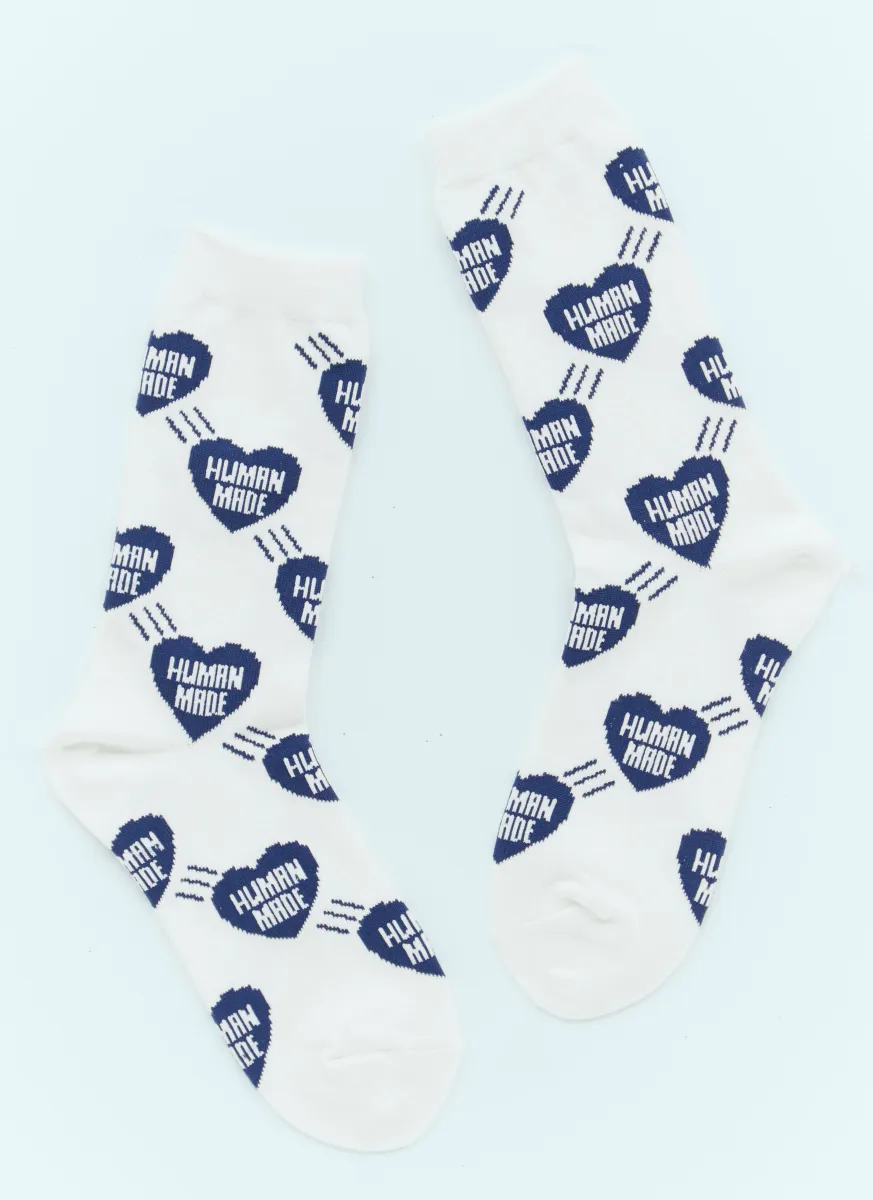 Heart Logo Jacquard Socks