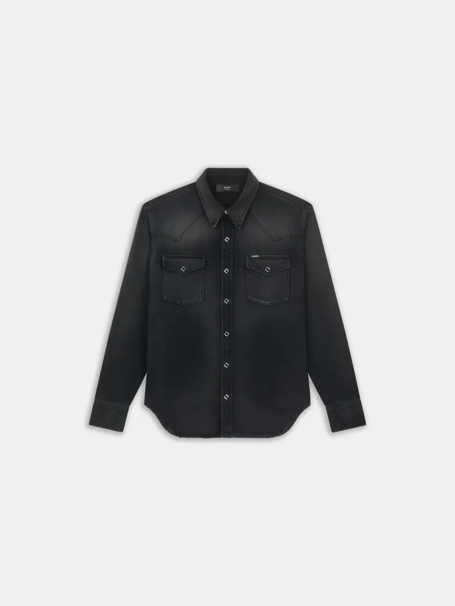 WESTERN DENIM LONG SLEEVE SHIRT - Midnight
