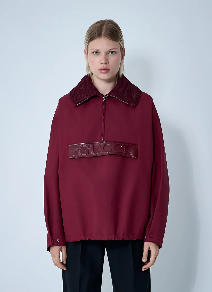 Embossed Bomber Sweatshirt