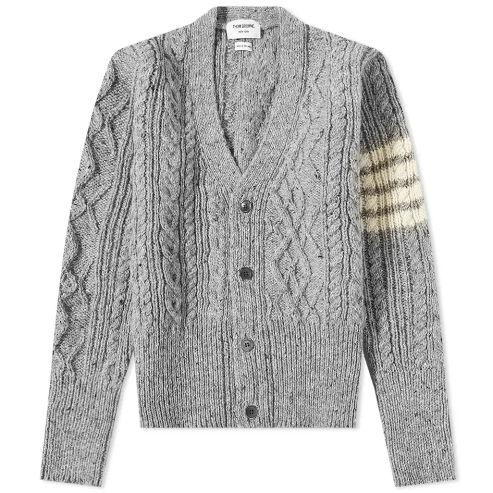 4 Bar Aran Cable Cardigan