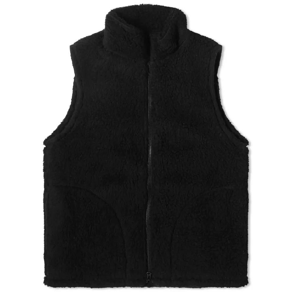 Stand Collar Boa Fleece Vest