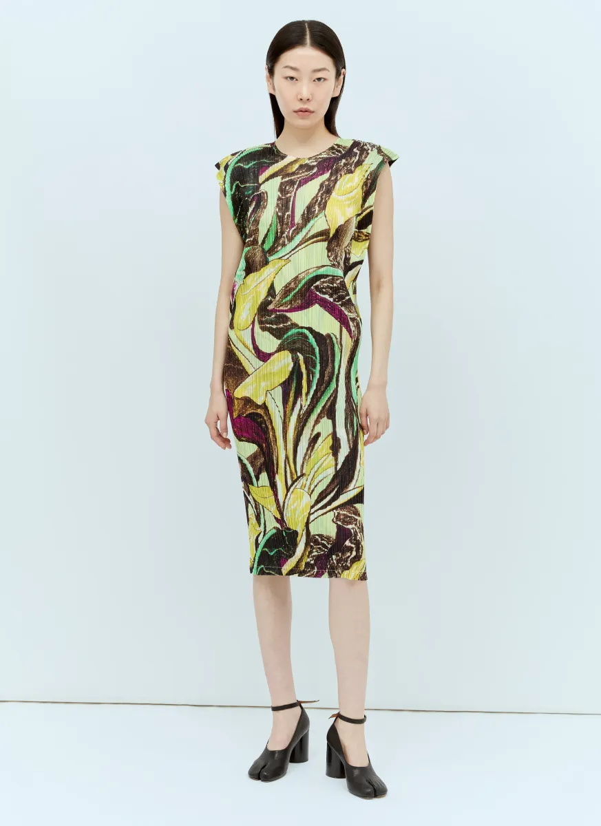 Tardivo Pleated Midi Dress