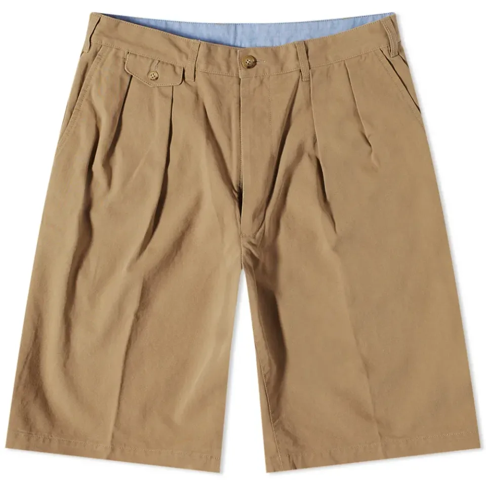 2 Pleat Twill Shorts