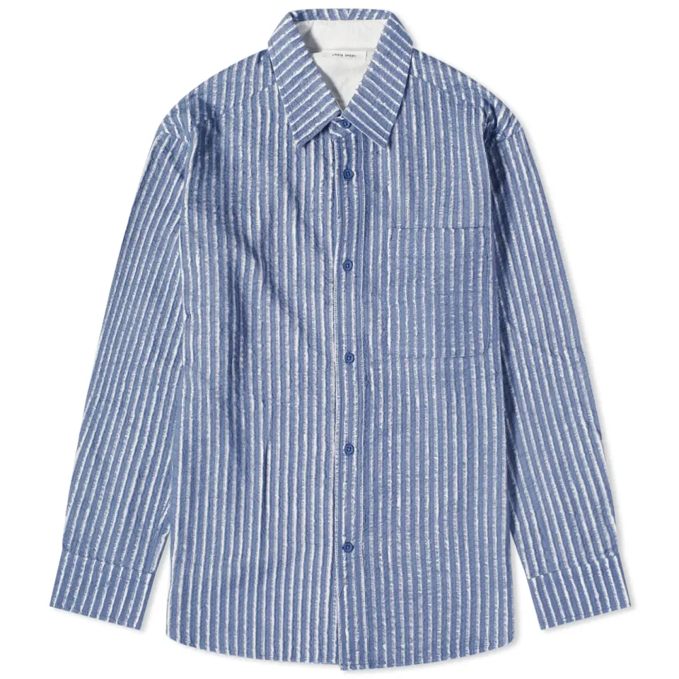 Hand-Frayed Stripe Shirt