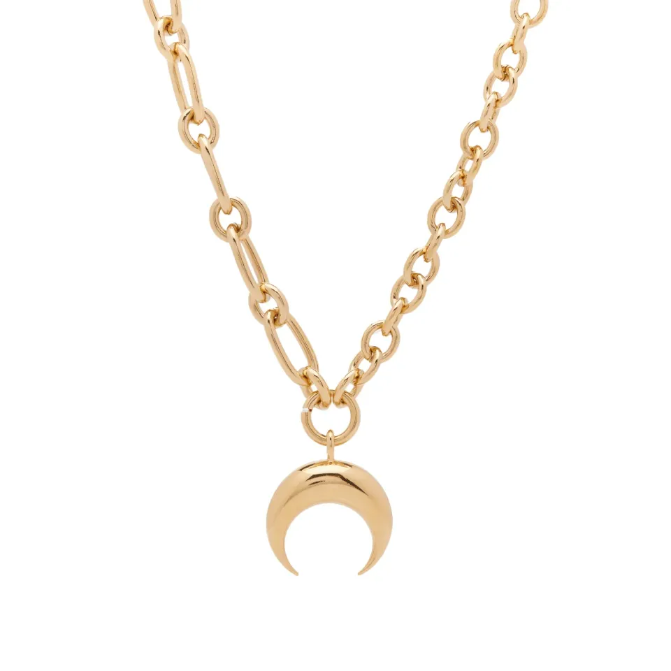 Regenerated Tin Moon Charms Necklace